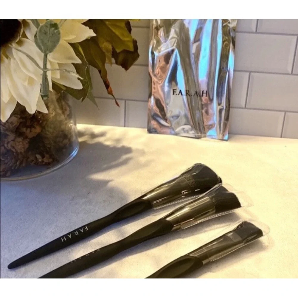 FARAH‎ F.A.R.A.H. Midnight Collection Pro Trio Brush Set 100% Vegan NEW